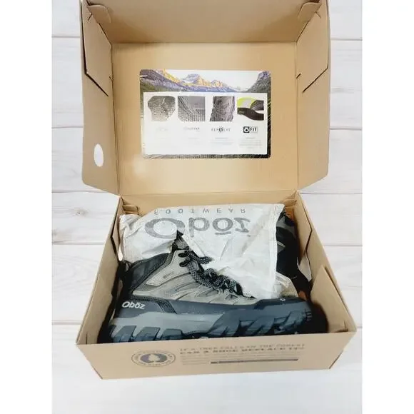 Oboz Sawtooth X Mid B-Dry Waterproof Men's Hiking Boots Size 7.5 Charcoal NEW - Picture 3 of 16